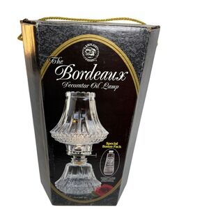 Lamplight Farms Bordeaux Oil Lamp Clear NEW Vintage Glass‎ Decorator